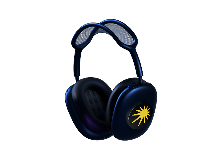 Наушники с логотипом Яндекс Музыка